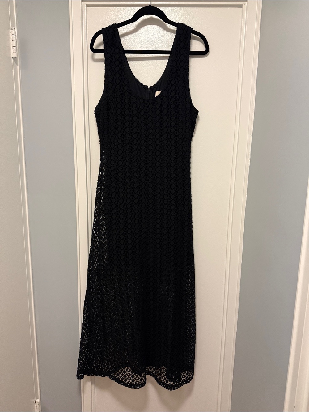 Luxely Illusion Black Lace Dress EUC size 18